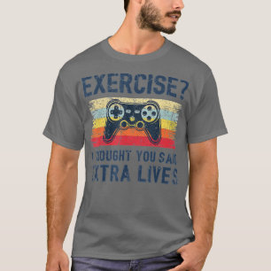 T-shirt Extra Lives Funny Video Game Controller Retro Boy