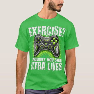 T-shirt Extra Lives Funny Video Game Controller Retro Boy