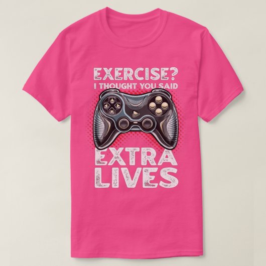 T-shirt Extra Lives Funny Video Game Controller Retro Boys (Design devant)