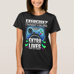 T-shirt Extra Lives Video Game Controller Retro Gamer Boys