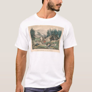 T-shirt Extraction de l'or en Californie (0636A)