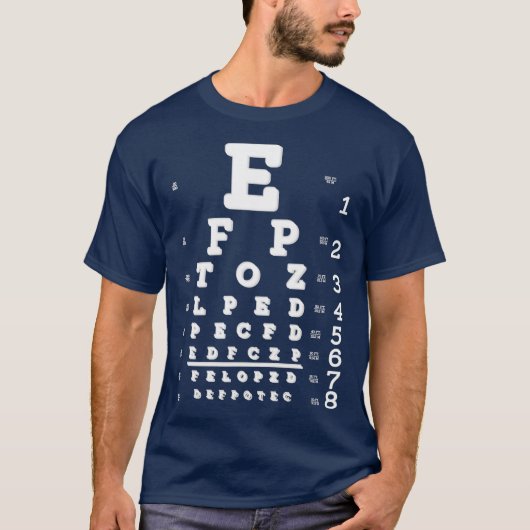 T-shirt Extrait amusant d'un tableau oculaire flou (Devant)