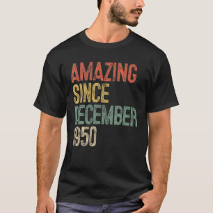 T-shirt Extraordinaire Depuis Décembre 1950 70E Cadeau Ann