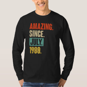 T-shirt Extraordinaire depuis juillet 1980 42 ans 42e anni
