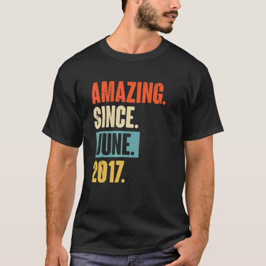 T-shirt Extraordinaire depuis juin 2017 5 ans 5e anniversa (Devant)