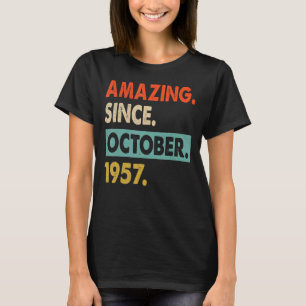 T-shirt Extraordinaire depuis octobre 1957 65e cadeau d'an