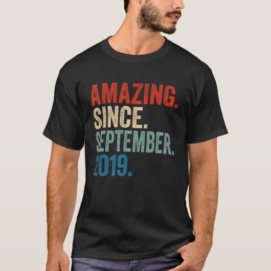 T-shirt Extraordinaire depuis septembre 2019 3e anniversai (Devant)