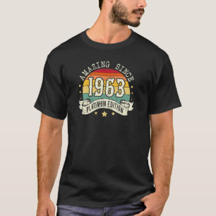 T-shirt Extraordinaire Édition Platine Née En 1963 Anniver