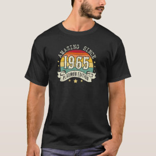 T-shirt Extraordinaire Édition Platine Née En 1965 Anniver