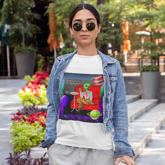 T-shirt Extraterrestre rétro des années 1970 dans Disco Lo