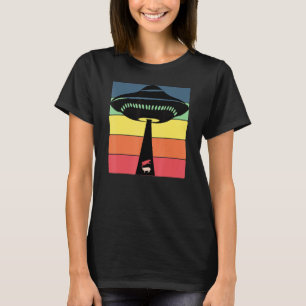 T-shirt Extraterrestres Ovni Enlevant Une Vache Et Un Porc