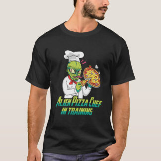 T-shirt Extraterrestrial Saucer Ufo Paranormal Alien Pizza