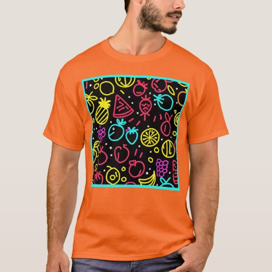 T-shirt Extravagance de fruits néon (Devant)