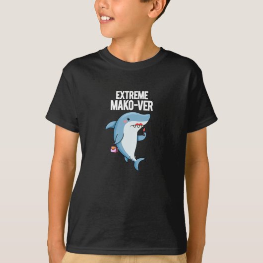 T-shirt Extreme Mako ver Funny Mako requin jeu de tir noir (Devant)