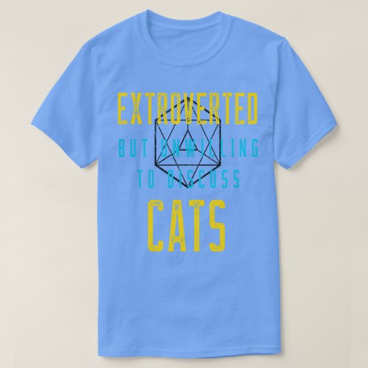 T-shirt Extrovert Ne Veut Pas Discuter Des Chats (Design devant)