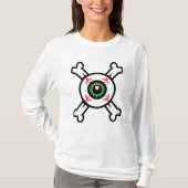 T-shirt Eyeball et Crossbones (arrière - plans légers) (Devant)