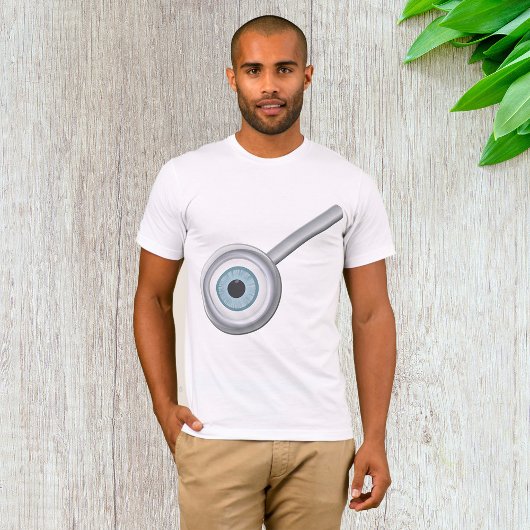 T-shirt Eyeball Magnification Verre amusant Inspection des