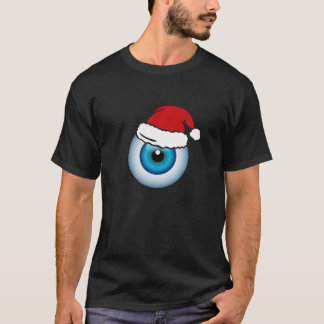 T-shirt Eyeball Santa Hat Design de Noël