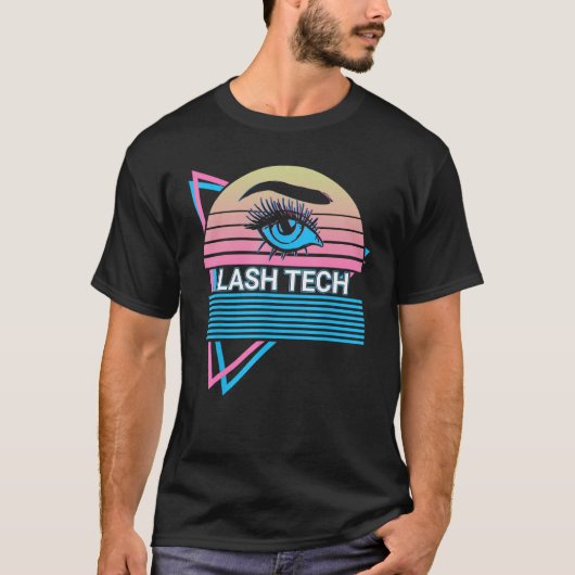 T-shirt Eyelash Lash Artist Eyelashes Retro Lash Tech (Devant)
