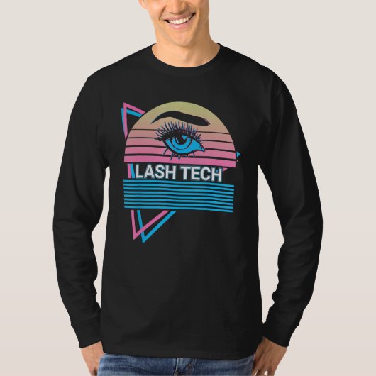 T-shirt Eyelash Lash Artist Eyelashes Retro Lash Tech (Devant)