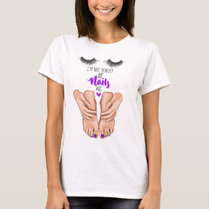 T-SHIRT EYELASHES, CITE, NAILS, PIED, PÉDICURE