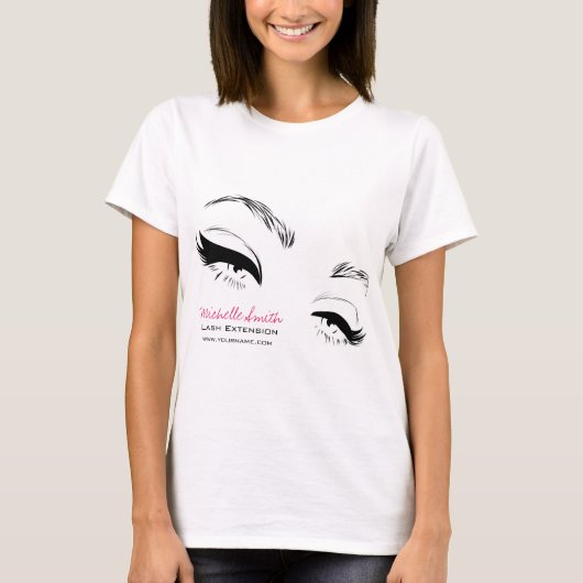 T-shirt Eyelashes sourcils sourds Maquillage permanent Art (Devant)