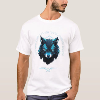 T-shirt Eyes of the Wilderness – Neon Cyber Wolf Spirit An