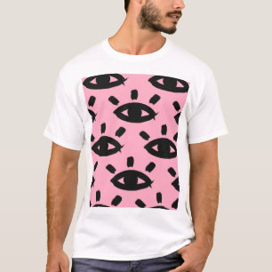 T-shirt Eyes Watercolor Brush, Motif Sketch.