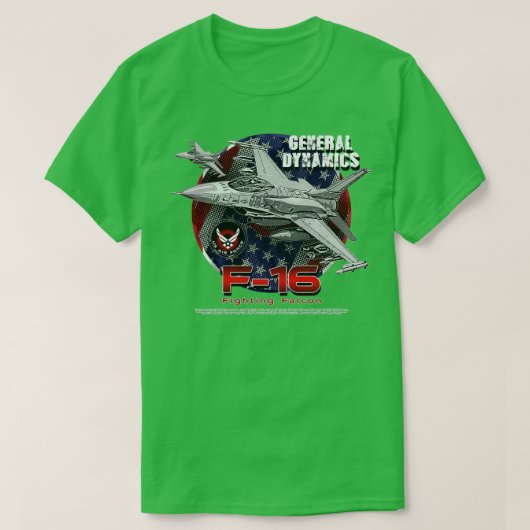 T-shirt F16 Falcon Fighting Falcon Fighter Jet (Design devant)