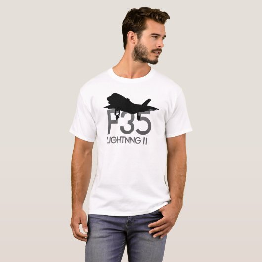 T-shirt F35 Aéronef léger blanc (Devant entier)