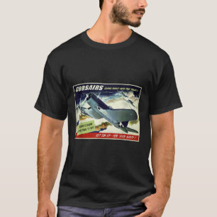 T-shirt F4u Corsair Us Warplane War Propagande 2ème guerre