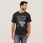 T-shirt F 14 Tomcat F14 Plan directeur de l'avion Faits (Devant entier)