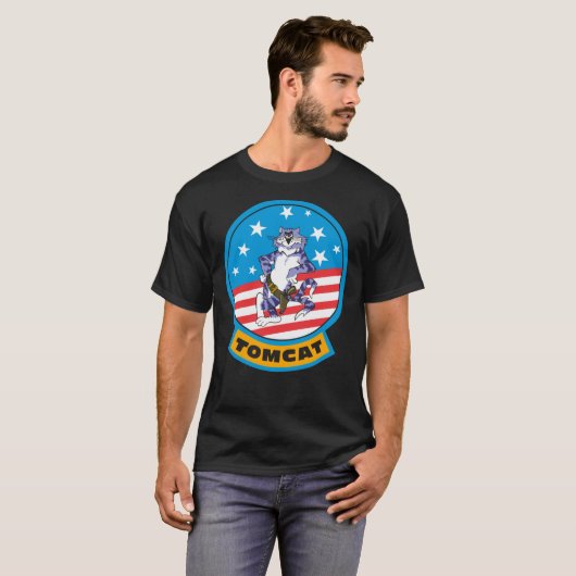 T-shirt F-14 Tomcat Felix Patch - Style propre classique T (Devant entier)