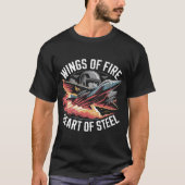 T-shirt F-15 Eagle Wings of Fire Heart of Steel Gift (Devant)