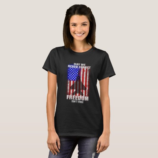 T-shirt F-15 Never Forget Freedom Isn't Free USA Memo (Devant entier)