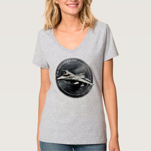 T-shirt F-16 Faucon de combat (Devant)