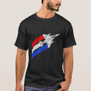 T-shirt F-4 Phantom Avion Vintage USA Contrôles Whi rouge