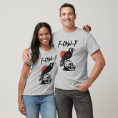 T-shirt F-Caw-F Black Bird Crow On Skeleton (Unisexe)