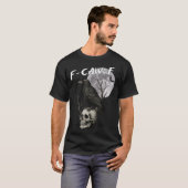 T-shirt F Caw F Black Crow Pun Bird Cawing Gothic (Devant entier)