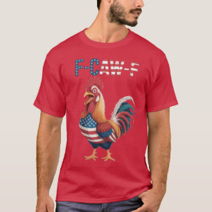 T-shirt F Caw F Chicken Drapeau Usa - créatif