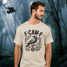 F-CAW-F Couronne florale drôle Raven Humour noir