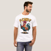 T-shirt F-CAW-F Funny Humor Rooster Joke Chicken Farm (Devant entier)