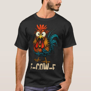T-shirt F-caw-f Poulet Fcawf Coq Café