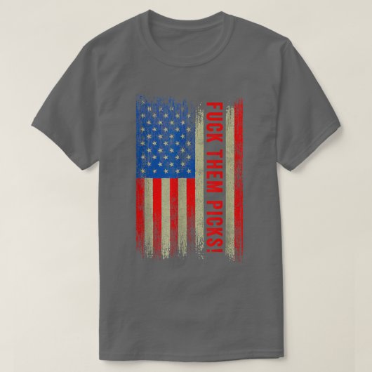 T-shirt F ck Them Pictures Les Snead USA Drapeau (Design devant)