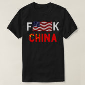 T-shirt F drapeau américain K Chine (Design devant)
