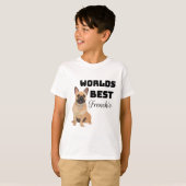 T-shirt F est pour Frenchie Dog (Devant entier)