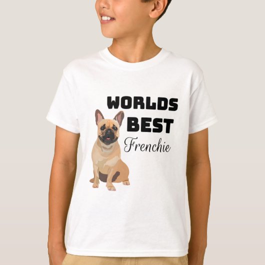 T-shirt F est pour Frenchie Dog (Devant)