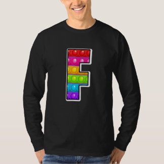 T-shirt F LETTRE MAJUSCULE COUPÉE F Alphabet Funny Poppin