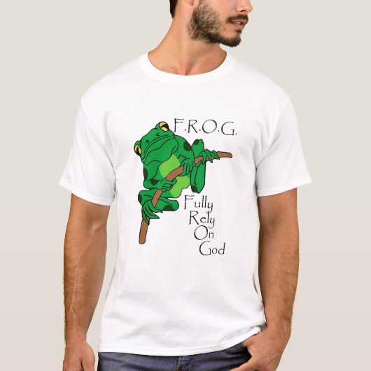 T-shirt F.R.O.G. Comptez entièrement sur Dieu #1 (Devant)