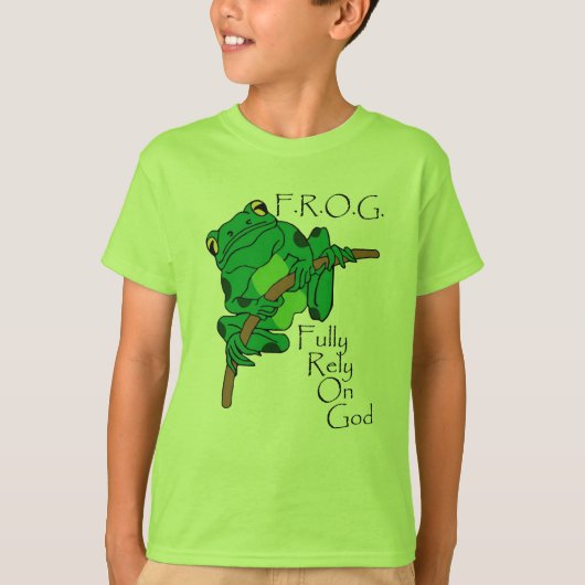T-shirt F.R.O.G. Comptez entièrement sur Dieu #1 (Devant)